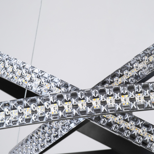 GloboStar® DIAMOND TRIO 61138-DECO Κρεμαστό Φωτιστικό Δαχτυλίδι-Κύκλος LED CCT 120W 14723lm 360° AC 220-240V - Εναλλαγή Φωτισμού μέσω Τηλεχειριστηρίου All In One Ψυχρό 6000k+Φυσικό 4500k+Θερμό 2700k Dimmable Φ40+60+80cm - Μαύρο - 3 Years Warranty