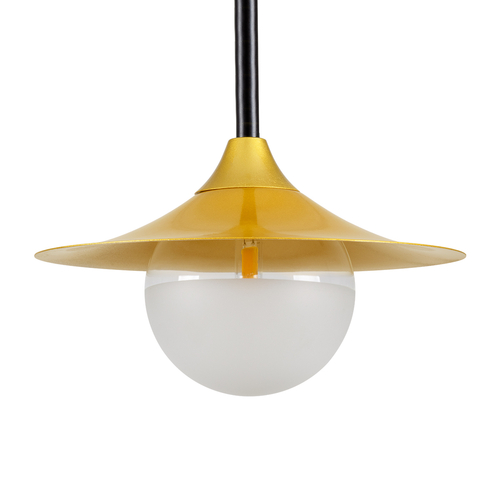 GloboStar® JOLIET 00777 Μοντέρνο Κρεμαστό Φωτιστικό Καμπάνα Μονόφωτο 1 x G9 IP20 Μαύρο & Χρυσό Μέταλλο - Μ20 x Π20 x Y43cm