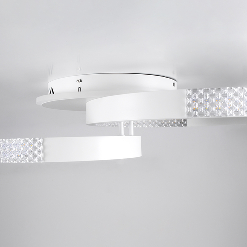GloboStar® DIAMOND 61112 Φωτιστικό Οροφής Δαχτυλίδι-Κύκλος LED CCT 67W 8078lm 360° AC 220-240V - Εναλλαγή Φωτισμού μέσω Τηλεχειριστηρίου All In One Ψυχρό 6000k+Φυσικό 4500k+Θερμό 2700k Dimmable Φ30+40cm+BackLight - Λευκό - 3 Years Warranty