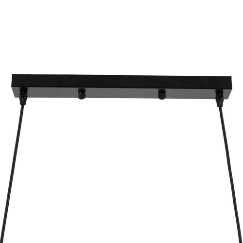 GloboStar® VERONA 00588 Μοντέρνο Κρεμαστό Φωτιστικό Ράγα Πολύφωτο 9 x E27 Μαύρο & Χρυσό Μέταλλο - Μ140 x Π28 x Υ20cm