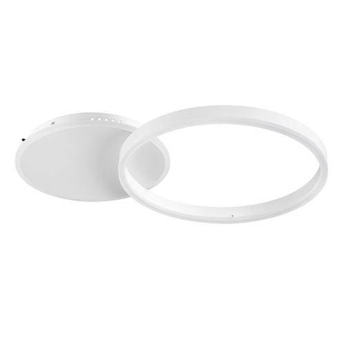 GloboStar® VENOM 61118 Φωτιστικό Οροφής Δαχτυλίδι-Κύκλος LED CCT 45W 5445lm 360° AC 220-240V - Εναλλαγή Φωτισμού μέσω Τηλεχειριστηρίου All In One Ψυχρό 6000k+Φυσικό 4500k+Θερμό 2700k Dimmable Φ40cm+BackLight - Λευκό - 3 Years Warranty