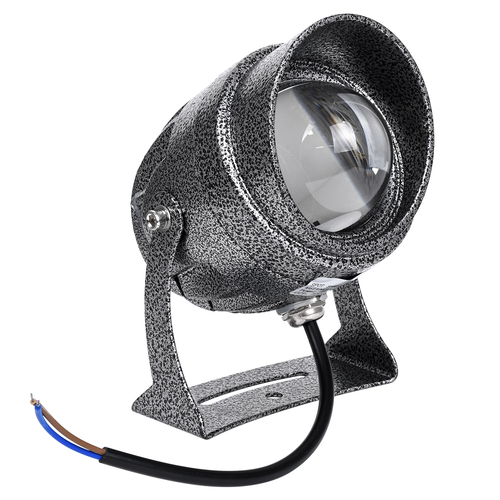 GloboStar® SPOT-XENIA 90632 Σποτ Φωτισμου Wall Washer LED 16W 1440lm 3° DC 24V Αδιάβροχο IP65 Φ9 x Υ12cm Θερμό Λευκό 3000K - Σφυρήλατο Γκρι - 3 Years Warranty
