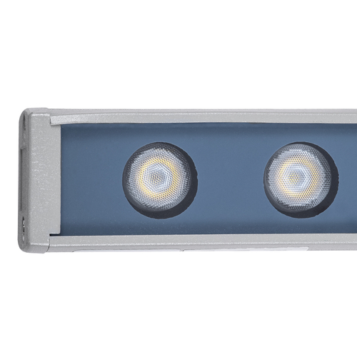 GloboStar® WASHER-ZAIA S-90993 Μπάρα Φωτισμού Wall Washer LED 24W 4320lm 30° DC 24V Αδιάβροχο IP65 Μ100 x Π4 x Υ3cm Ψυχρό Λευκό 6000K - Γκρι Ανθρακί