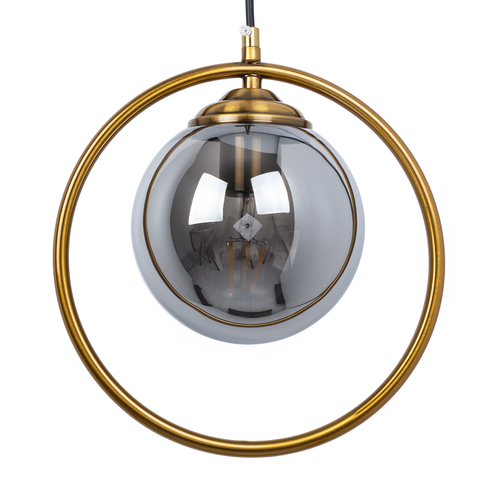 GloboStar® VIENNA 00923 Μοντέρνο Επιτοίχιο Φωτιστικό Απλίκα Μονόφωτο 1 x E27 IP20 Χρυσό Μέταλλο με Ασημί Γυαλί - Μ25 x Π23 x Υ27cm