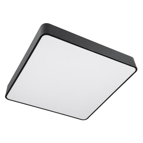 GloboStar® KAMALA 61208-P Κρεμαστή Πλαφονιέρα Οροφής LED CCT 75W 8625lm 120° AC 220-240V - Εναλλαγή Φωτισμού μέσω Τηλεχειριστηρίου All In One Ψυχρό 6000k+Φυσικό 4500k+Θερμό 2700k Dimmable Μ60 x Π60 x Υ8cm - Μαύρο - 3 Years Warranty