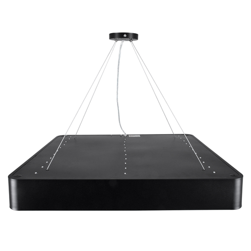 GloboStar® KAMALA 61208-P Κρεμαστή Πλαφονιέρα Οροφής LED CCT 75W 8625lm 120° AC 220-240V - Εναλλαγή Φωτισμού μέσω Τηλεχειριστηρίου All In One Ψυχρό 6000k+Φυσικό 4500k+Θερμό 2700k Dimmable Μ60 x Π60 x Υ8cm - Μαύρο - 3 Years Warranty