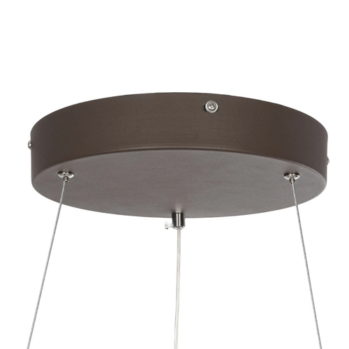 GloboStar® SALEM 61244 Κρεμαστή Πλαφονιέρα Οροφής Δαχτυλίδι-Κύκλος LED CCT 75W 8625lm 120° AC 220-240V - Εναλλαγή Φωτισμού μέσω Τηλεχειριστηρίου All In One Ψυχρό 6000k+Φυσικό 4500k+Θερμό 2700k Dimmable Φ45cm - Καφέ Χάλκινο - 3 Years Warranty