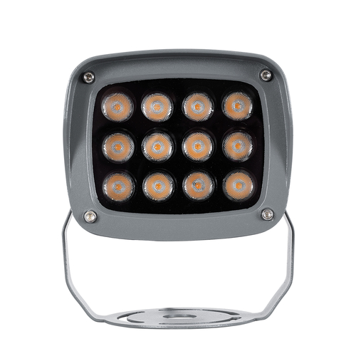GloboStar® FLOOD-XENA 90120 Προβολέας Wall Washer με Αντιθαμβωτική Γρίλια για Φωτισμό Κτιρίων LED 12W 1260lm 10° AC 220-240V Αδιάβροχο IP65 Μ13.5 x Π11 x Υ15cm Αρχιτεκτονικό Πορτοκαλί 2200K - Γκρι Ανθρακί - 3 Χρόνια Εγγύηση