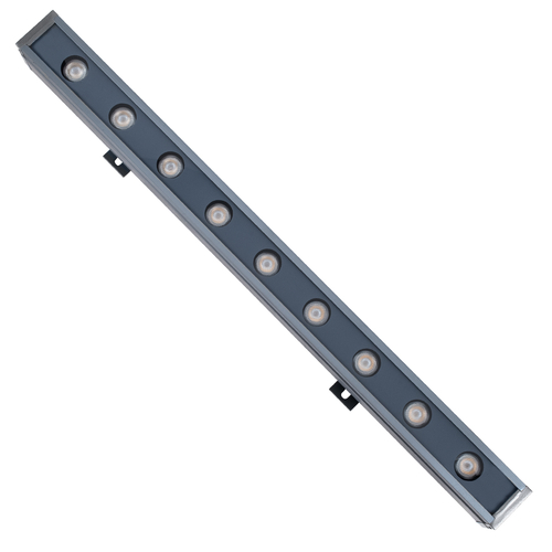 GLOBOSTAR® WASHER-NAIA 90172 Μπάρα Φωτισμού Wall Washer LED 9W 990lm 30° DC 24V Αδιάβροχο IP65 Θερμό Λευκό 2700Κ Dimmable - Γκρι Ανθρακί - Μ50 x Π4 x Υ5cm - 3 Χρόνια Εγγύηση