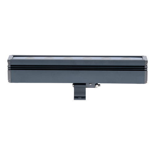 GLOBOSTAR® WASHER-VAIA 90184 Μπάρα Φωτισμού Wall Washer LED 6W 510lm 30° DC 24V Αδιάβροχο IP65 Πολύχρωμο RGBW Dimmable DMX512 - Γκρι Ανθρακί - Μ30 x Π4 x Υ5cm - 3 Χρόνια Εγγύηση