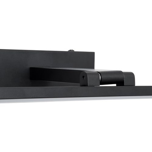 GloboStar® ELLIS 60444 Μοντέρνο Φωτιστικό Τοίχου - Απλίκα Καθρέπτη Μπάνιου - Πίνακα LED 12W 1400lm 120° AC 220-240V IP44 Μ60 x Π16 x Υ6cm - Φυσικό Λευκό 4500K - Μαύρο - 3 Χρόνια Εγγύηση