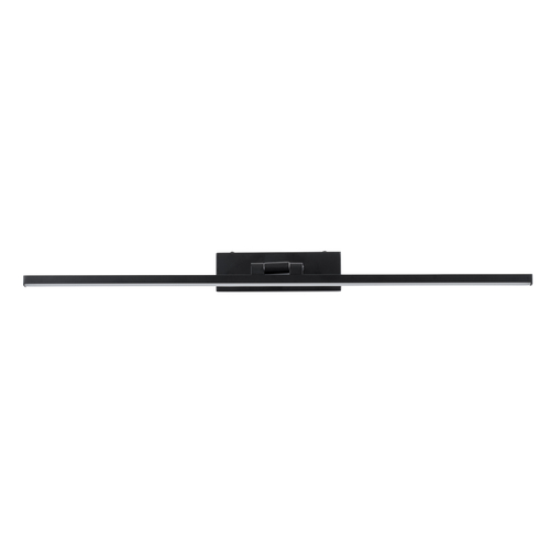 GloboStar® ELLIS 60444 Μοντέρνο Φωτιστικό Τοίχου - Απλίκα Καθρέπτη Μπάνιου - Πίνακα LED 12W 1400lm 120° AC 220-240V IP44 Μ60 x Π16 x Υ6cm - Φυσικό Λευκό 4500K - Μαύρο - 3 Χρόνια Εγγύηση