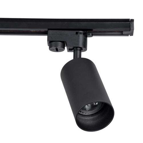 GloboStar® LEO 60356 Μοντέρνο Φωτιστικό Οροφής Ράγα Πολύφωτο 4 x GU10 IP20 Μαύρο Αλουμίνιο - Μ100 x Π6 x Υ20cm - 5 Χρόνια Εγγύηση