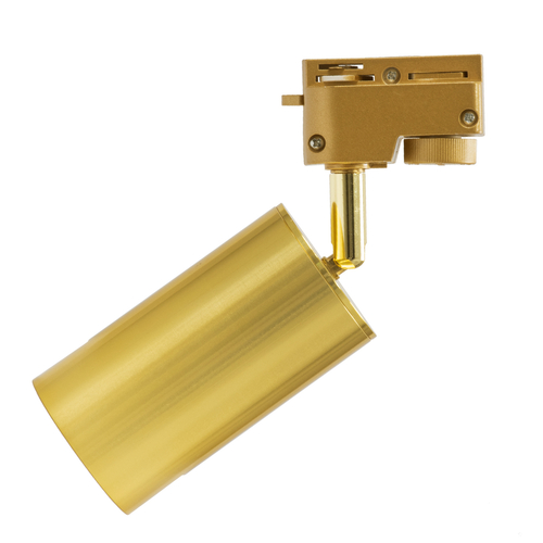 GloboStar® LEO 60357 Μοντέρνο Φωτιστικό Οροφής Σποτ Μονόφωτο 1 x GU10 IP20 Χρυσό Αλουμίνιο - Μ6 x Π6 x Υ19cm - 5 Χρόνια Εγγύηση