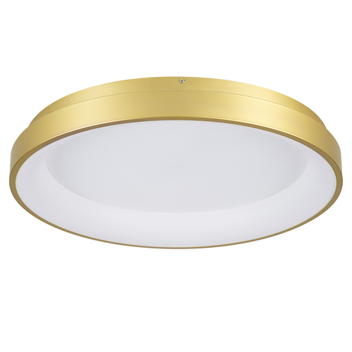 GloboStar® SALEM 61239 Πλαφονιέρα Οροφής Δαχτυλίδι-Κύκλος LED CCT 105W 12075lm 120° AC 220-240V - Εναλλαγή Φωτισμού μέσω Τηλεχειριστηρίου All In One Ψυχρό 6000k+Φυσικό 4500k+Θερμό 2700k Dimmable Φ60cm - Χρυσό Σαμπανιζέ - 3 Years Warranty