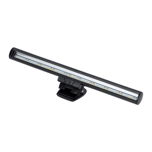 GloboStar® 76552 E-READING LIGHT Φωτιστικό Οθόνης με Χειριστήριο LED 5W 565lm 120° AC 5V IP20 CCT Θερμό Λευκό 2700K - Φυσικό Λευκό 4500K - Ψυχρό Λευκό 6000K Dimmable Μαύρο Πλαστικό Μ26 x Π4.5 x Υ4.5cm - 2 Xρόνια Εγγύηση