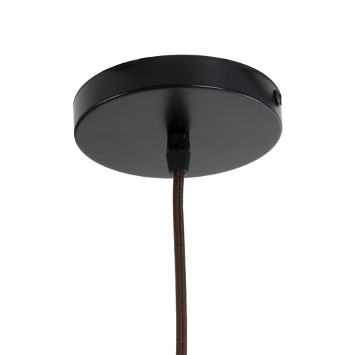 GloboStar® CUBA 01720 Boho Κρεμαστό Φωτιστικό Ανάρτηση Μονόφωτο 1 x E27 IP20 Καφέ Ξύλο - Μ53 x Π53 x Υ30cm