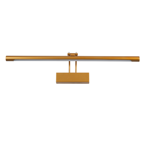 GloboStar® LAURA 60427 Μοντέρνο Φωτιστικό Τοίχου - Απλίκα Καθρέπτη Μπάνιου - Πίνακα LED 12W 1400lm 120° AC 220-240V IP44 Μ60 x Π27 x Υ13cm - Φυσικό Λευκό 4500K - Χάλκινο - 3 Χρόνια Εγγύηση
