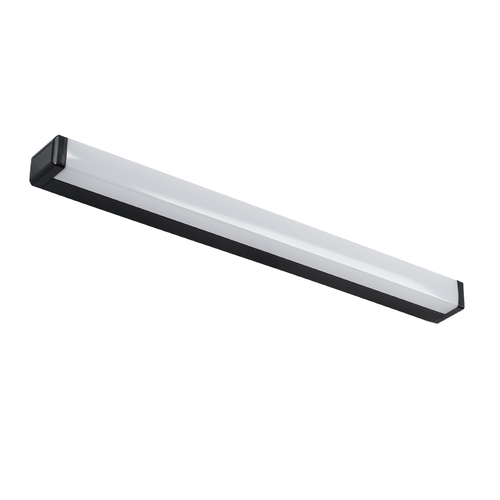 GloboStar® RENATA 60440 Μοντέρνο Φωτιστικό Τοίχου - Απλίκα Καθρέπτη Μπάνιου - Πίνακα LED 12W 1400lm 210° AC 220-240V IP44 Μ60 x Π4 x Υ5.5cm - Φυσικό Λευκό 4500K - Μαύρο - 3 Χρόνια Εγγύηση