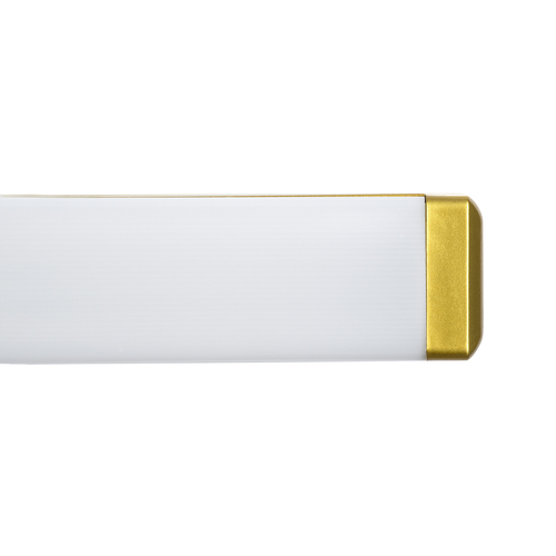 GloboStar® RENATA 60441 Μοντέρνο Φωτιστικό Τοίχου - Απλίκα Καθρέπτη Μπάνιου - Πίνακα LED 12W 1400lm 210° AC 220-240V IP44 Μ60 x Π4 x Υ5.5cm - Φυσικό Λευκό 4500K - Χρυσό - 3 Χρόνια Εγγύηση