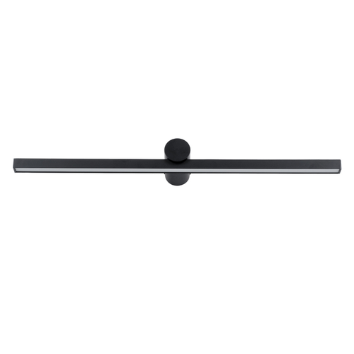 GloboStar® ROSA 60450 Μοντέρνο Φωτιστικό Τοίχου - Απλίκα Καθρέπτη Μπάνιου - Πίνακα LED 12W 1400lm 120° AC 220-240V IP44 Μ60 x Π15 x Υ7cm - Φυσικό Λευκό 4500K - Μαύρο - 3 Χρόνια Εγγύηση
