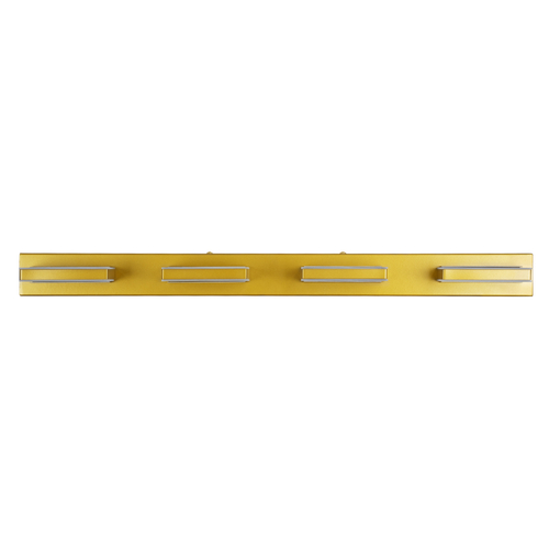GloboStar® KARLA 60457 Μοντέρνο Φωτιστικό Τοίχου - Απλίκα Καθρέπτη Μπάνιου - Πίνακα LED 14W 1600lm 180° AC 220-240V IP44 Μ60 x Π9 x Υ5cm - Φυσικό Λευκό 4500K - Χρυσό - 3 Χρόνια Εγγύηση