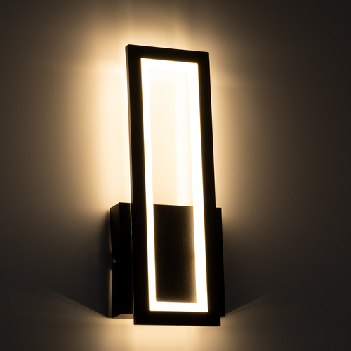 GloboStar® TIARA 61327 Φωτιστικό Τοίχου - Απλίκα Design LED CCT 12W 1440lm 360° AC 220-240V - Εναλλαγή Φωτισμού μέσω Διακόπτη On/Off All In One Ψυχρό 6000k+Φυσικό 4500k+Θερμό 2700k Μ12.5 x Π4 x Υ32cm - Μαύρο - 3 Years Warranty