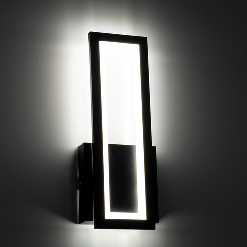 GloboStar® TIARA 61327 Φωτιστικό Τοίχου - Απλίκα Design LED CCT 12W 1440lm 360° AC 220-240V - Εναλλαγή Φωτισμού μέσω Διακόπτη On/Off All In One Ψυχρό 6000k+Φυσικό 4500k+Θερμό 2700k Μ12.5 x Π4 x Υ32cm - Μαύρο - 3 Years Warranty