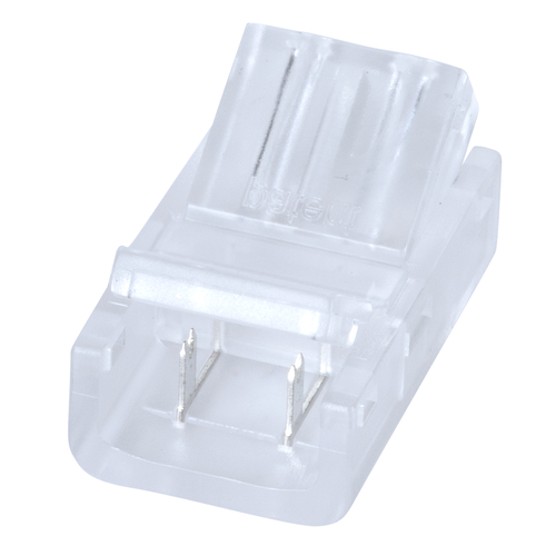 GloboStar® 70686 Ενωτικός Σύνδεσμος για Μονόχρωμη Ταινία LED 10mm 2 PIN σε Καλώδιο Τροφοδοσίας Ατερμάτιστο 2 PIN Μ2.1 x Π1.3 x Υ0.7cm Διάφανο