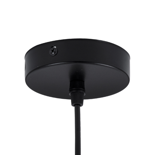 GloboStar® HAMBURG 00591 Μοντέρνο Κρεμαστό Φωτιστικό Μπάλα Μονόφωτο 1 x E14 IP20 Μαύρο Μέταλλο με Λευκό Γυαλί - Μ25 x Π20 x Υ50cm