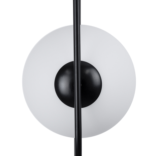 GloboStar® HAMBURG 00591 Μοντέρνο Κρεμαστό Φωτιστικό Μπάλα Μονόφωτο 1 x E14 IP20 Μαύρο Μέταλλο με Λευκό Γυαλί - Μ25 x Π20 x Υ50cm