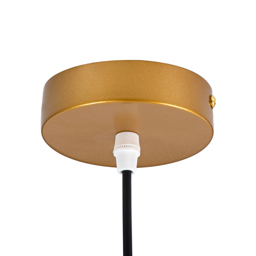 GloboStar® HAMBURG 00592 Μοντέρνο Κρεμαστό Φωτιστικό Μπάλα Μονόφωτο 1 x E14 IP20 Χρυσό Μέταλλο με Λευκό Γυαλί - Μ25 x Π20 x Υ50cm