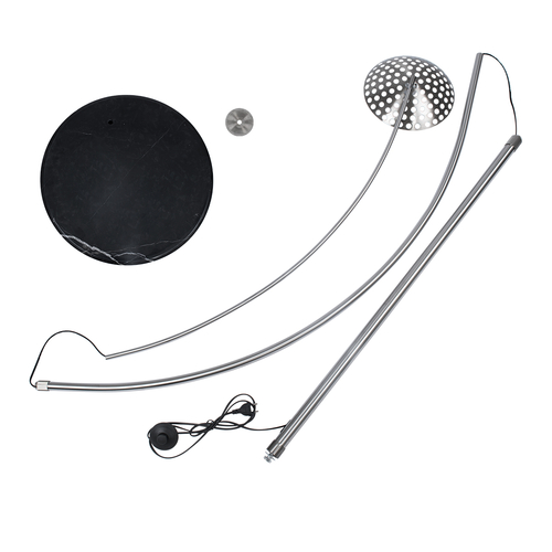 GloboStar® PRAGUE 00990 Μοντέρνο Επιδαπέδιο Φωτιστικό Μονόφωτο 1 x E27 IP20 Ασημί Αλουμίνιο με Μαύρο Μάρμαρο - Μ210 x Π45 x Υ220cm GloboStar® PRAGUE 00990 Μοντέρνο Επιδαπέδιο Φωτιστικό Μονόφωτο 1 x E27 IP20 Ασημί Αλουμίνιο με Μαύρο Μάρμαρο - Μ210 x Π45 x Υ220cm