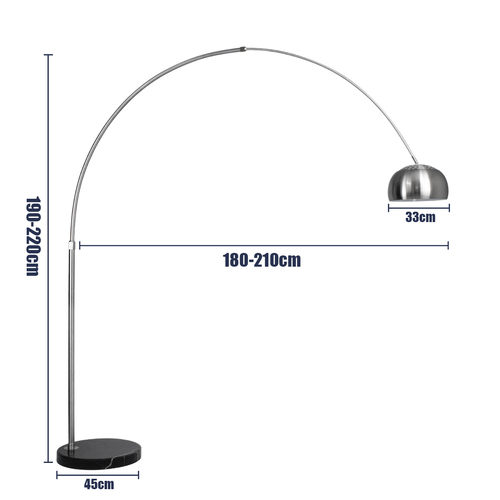 GloboStar® PRAGUE 00990 Μοντέρνο Επιδαπέδιο Φωτιστικό Μονόφωτο 1 x E27 IP20 Ασημί Αλουμίνιο με Μαύρο Μάρμαρο - Μ210 x Π45 x Υ220cm GloboStar® PRAGUE 00990 Μοντέρνο Επιδαπέδιο Φωτιστικό Μονόφωτο 1 x E27 IP20 Ασημί Αλουμίνιο με Μαύρο Μάρμαρο - Μ210 x Π45 x Υ220cm
