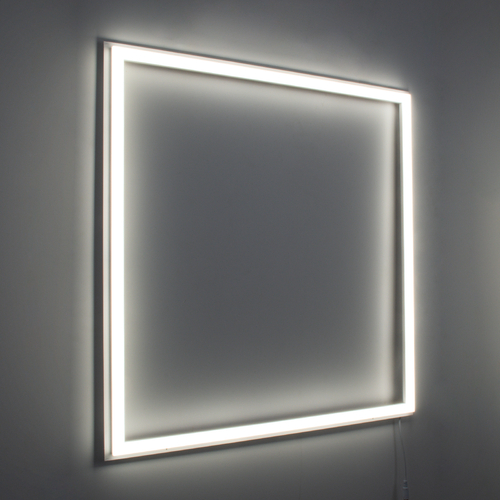 GloboStar® 60369 Χωνευτό LED Panel Linear Frameless Super Slim 60x60cm 48W 5520lm 120° CRI≥85Ra AC 220-240V IP44 Μ60 x Π60 x Υ1.5cm - Φυσικό Λευκό 4500K - TÜV Certified Driver - 5 Years Warranty
