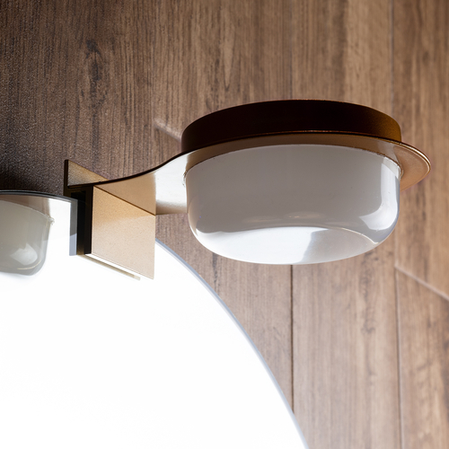 GloboStar® KIARA 60403 Μοντέρνο Φωτιστικό Τοίχου - Απλίκα Καθρέπτη Μπάνιου με 3 Τρόπους Τοποθέτησης LED 5W 560lm 120° AC 220-240V IP44 Μ10 x Π13 x Υ3cm - Φυσικό Λευκό 4500K - Χάλκινο - 3 Χρόνια Εγγύηση