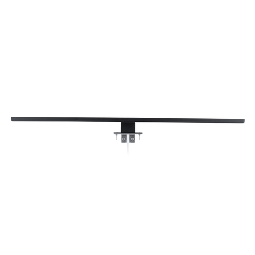 GloboStar® NINA 60420 Μοντέρνο Φωτιστικό Τοίχου - Απλίκα Καθρέπτη Μπάνιου - Πίνακα LED 12W 1400lm 120° AC 220-240V IP44 Μ60 x Π10.5 x Υ4cm - Φυσικό Λευκό 4500K - Μαύρο - 3 Χρόνια Εγγύηση