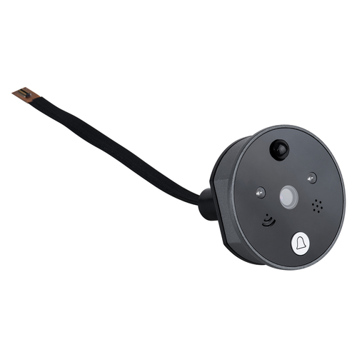 GloboStar® 86017 Ψηφιακή Έξυπνη Camera Εξώπορτας 90° Μοιρών με Έγχρωμη Οθόνη 2.8 Inches - Νυχτερινή Όραση με LED IR - Κουδούνι - Εσωτερική Μνήμη Αποθήκευσης - Λειτουργεί με 4 Μπαταρίες AAA