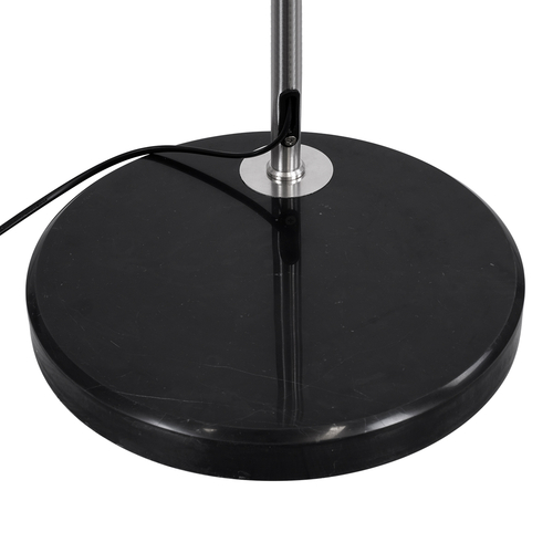 GloboStar® PRAGUE 00989 Μοντέρνο Επιδαπέδιο Φωτιστικό Μονόφωτο 1 x E27 IP20 Ασημί Μέταλλο με Μαύρο Μάρμαρο - Μ90 x Π29.5 x Υ180cm GloboStar® PRAGUE 00989 Μοντέρνο Επιδαπέδιο Φωτιστικό Μονόφωτο 1 x E27 IP20 Ασημί Μέταλλο με Μαύρο Μάρμαρο - Μ90 x Π29.5 x Υ180cm