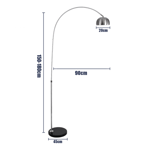 GloboStar® PRAGUE 00989 Μοντέρνο Επιδαπέδιο Φωτιστικό Μονόφωτο 1 x E27 IP20 Ασημί Μέταλλο με Μαύρο Μάρμαρο - Μ90 x Π29.5 x Υ180cm GloboStar® PRAGUE 00989 Μοντέρνο Επιδαπέδιο Φωτιστικό Μονόφωτο 1 x E27 IP20 Ασημί Μέταλλο με Μαύρο Μάρμαρο - Μ90 x Π29.5 x Υ180cm