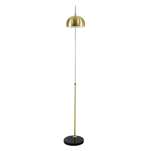 GloboStar® PRAGUE 00991 Μοντέρνο Επιδαπέδιο Φωτιστικό Μονόφωτο 1 x E27 IP20 Χρυσό Μέταλλο με Μαύρο Μάρμαρο - Μ90 x Π29.5 x Υ180cm