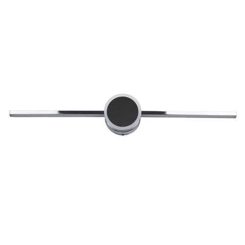 GloboStar® OPAL 60455 Μοντέρνο Φωτιστικό Τοίχου - Απλίκα Καθρέπτη Μπάνιου - Πίνακα LED 14W 1600lm 180° AC 220-240V IP44 Μ60 x Π6 x Υ10cm - Φυσικό Λευκό 4500K - Χρώμιο Νίκελ - 3 Χρόνια Εγγύηση