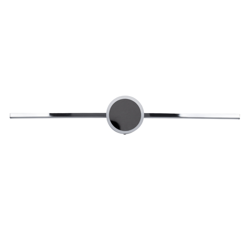 GloboStar® OPAL 60455 Μοντέρνο Φωτιστικό Τοίχου - Απλίκα Καθρέπτη Μπάνιου - Πίνακα LED 14W 1600lm 180° AC 220-240V IP44 Μ60 x Π6 x Υ10cm - Φυσικό Λευκό 4500K - Χρώμιο Νίκελ - 3 Χρόνια Εγγύηση