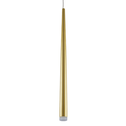 GloboStar® TEARS 61310 Κρεμαστό Φωτιστικό Οροφής Design LED CCT 3W 330lm 180° AC 220-240V - Εναλλαγή Φωτισμού μέσω Διακόπτη On/Off All In One Ψυχρό 6000k+Φυσικό 4500k+Θερμό 2700k Φ3.2 x Υ51.5cm - Χρυσό Βούρτσας - 3 Years Warranty