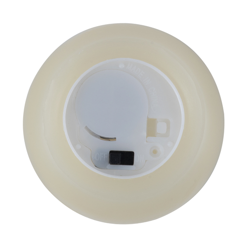 GloboStar® CANDLE 79548 ΣΕΤ 2 x Διακοσμητικά Realistic Κεράκια με LED Εφέ Κινούμενης Φλόγας - Μπαταρίας 2 x CR2032 Μπλε Μπεζ D6 x H5cm