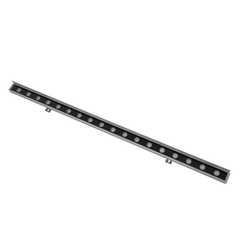 GLOBOSTAR® WASHER-FAIA 90189 Μπάρα Φωτισμού Wall Washer με Αντιθαμβωτική Γρίλια LED 24W 2040lm 15° DC 24V Αδιάβροχο IP65 Πολύχρωμο RGBW Dimmable DMX512 - Γκρι Ανθρακί - Μ100 x Π4 x Υ5.5cm - 3 Χρόνια Εγγύηση