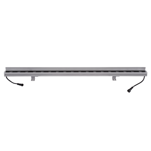 GLOBOSTAR® WASHER-FAIA 90189 Μπάρα Φωτισμού Wall Washer με Αντιθαμβωτική Γρίλια LED 24W 2040lm 15° DC 24V Αδιάβροχο IP65 Πολύχρωμο RGBW Dimmable DMX512 - Γκρι Ανθρακί - Μ100 x Π4 x Υ5.5cm - 3 Χρόνια Εγγύηση