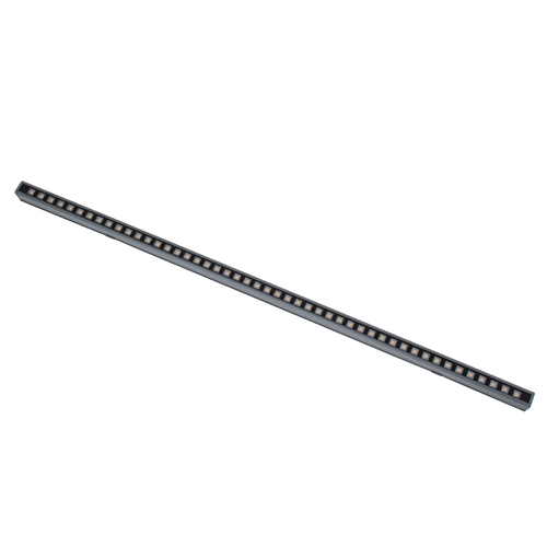 GloboStar® DIGI-BAR 90211 Ψηφιακή Μπάρα Φωτισμού Wall Washer Digital Pixel Facade Tuber Bar LED 12W 840lm 45° DC 24V Αδιάβροχο IP65 L100 x W3.5 x H3.2cm Θερμό Λευκό 2700K DMX512 - Γκρι Ανθρακί με Pixel Lens Φακούς - 3 Years Warranty
