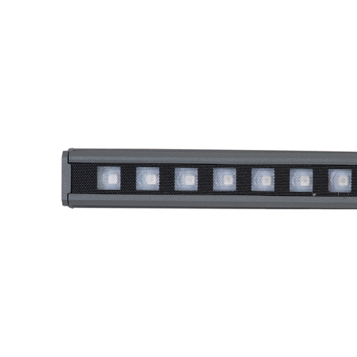 GloboStar® DIGI-BAR 90212 Ψηφιακή Μπάρα Φωτισμού Wall Washer Digital Pixel Facade Tuber Bar LED 12W 720lm 45° DC 24V Αδιάβροχο IP65 L100 x W3.5 x H3.2cm RGB DMX512 - Γκρι Ανθρακί με Pixel Lens Φακούς - 3 Years Warranty