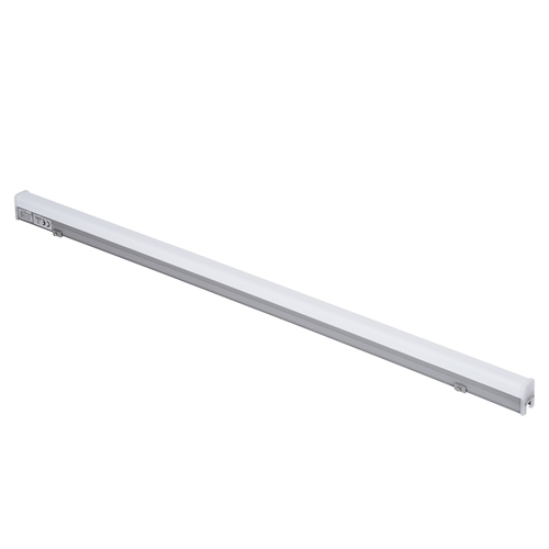 GloboStar® DIGI-BAR 90213 Ψηφιακή Μπάρα Φωτισμού Wall Washer Digital Pixel Facade Tuber Bar LED 12W 840lm 180° DC 24V Αδιάβροχο IP65 L100 x W3 x H4.5cm Θερμό Λευκό 2700K DMX512 - Ασημί με Οπάλ Λευκό Κάλυμμα - 3 Years Warranty